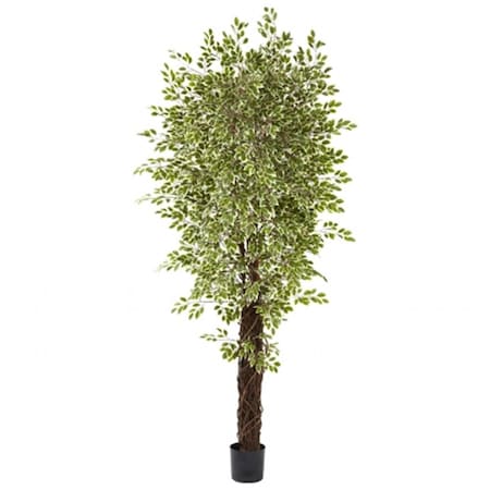 Nearly Natural 7.5 ft. Variegated Mini Ficus With 4131 Leaves 5431